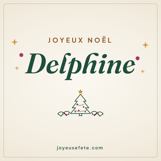 Image carrée « Joyeux Noël Delphine » pour WhatsApp