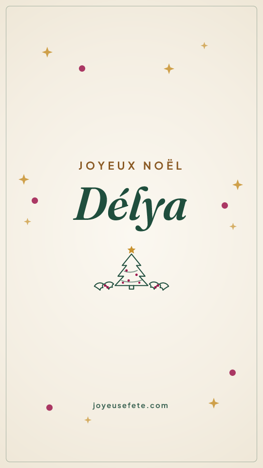 Image « Joyeux Noël Délya » au format story