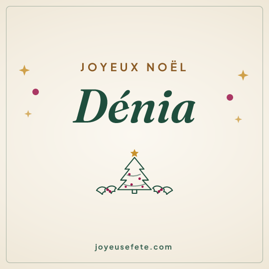 Image carrée « Joyeux Noël Dénia » pour WhatsApp