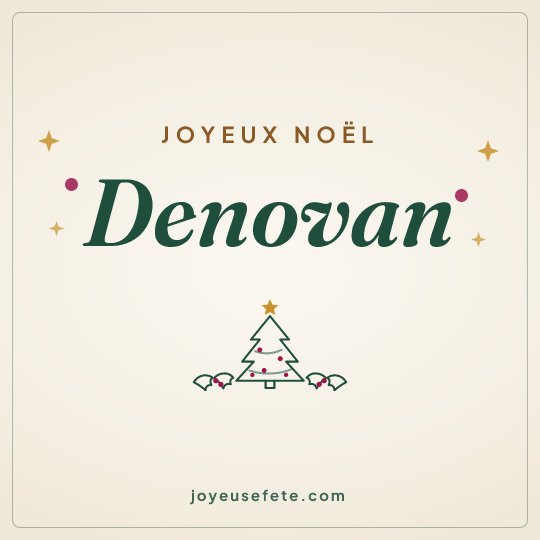 Image carrée « Joyeux Noël Denovan » pour WhatsApp