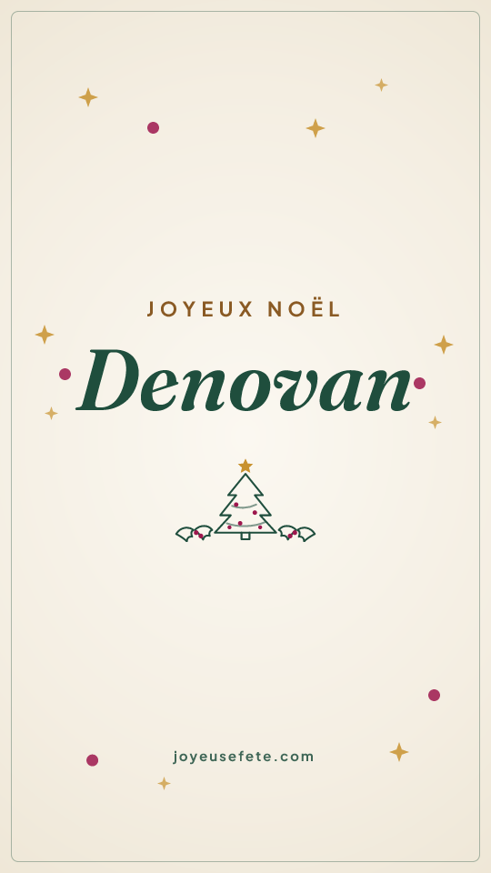 Image « Joyeux Noël Denovan » au format story