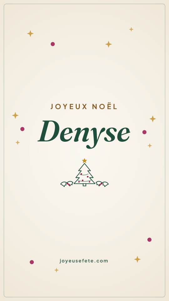 Image « Joyeux Noël Denyse » au format story