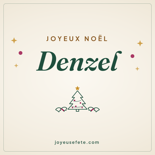 Image carrée « Joyeux Noël Denzel » pour WhatsApp