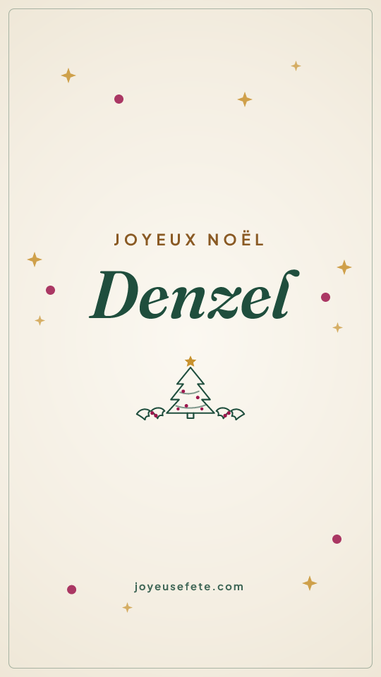 Image « Joyeux Noël Denzel » au format story