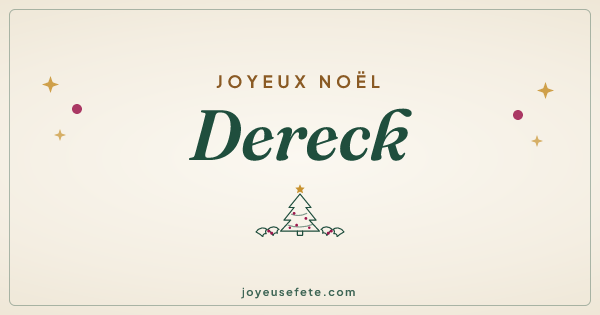 Image « Joyeux Noël Dereck » au format large
