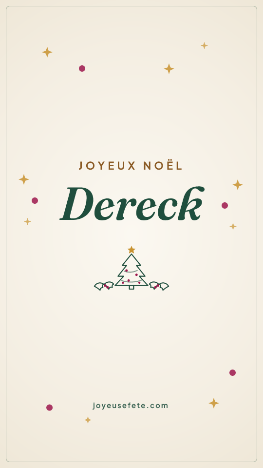 Image « Joyeux Noël Dereck » au format story