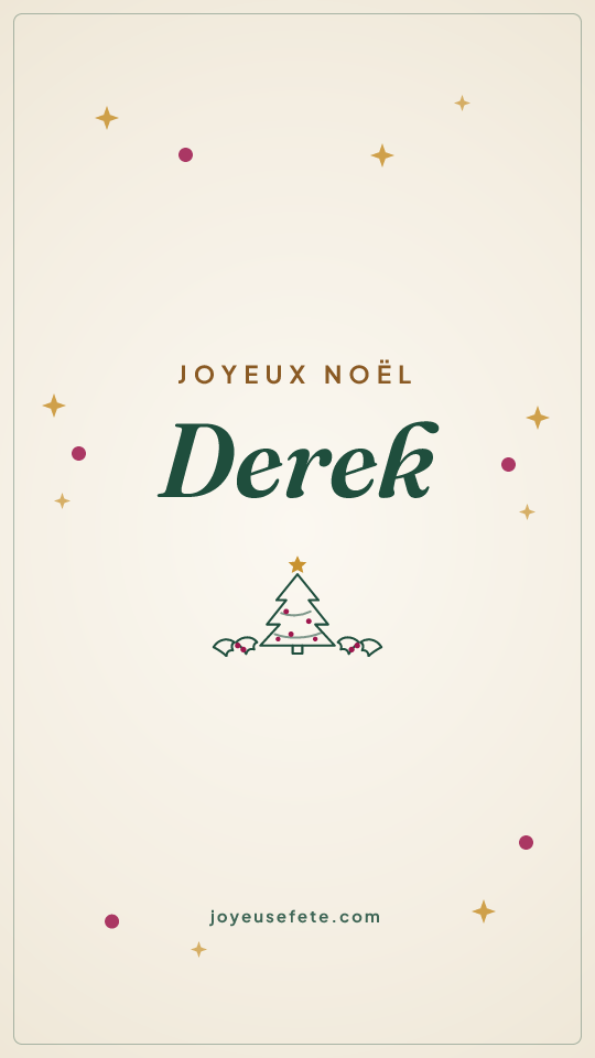 Image « Joyeux Noël Derek » au format story