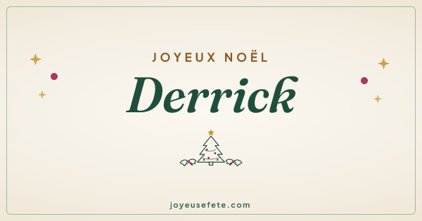Image « Joyeux Noël Derrick » au format large