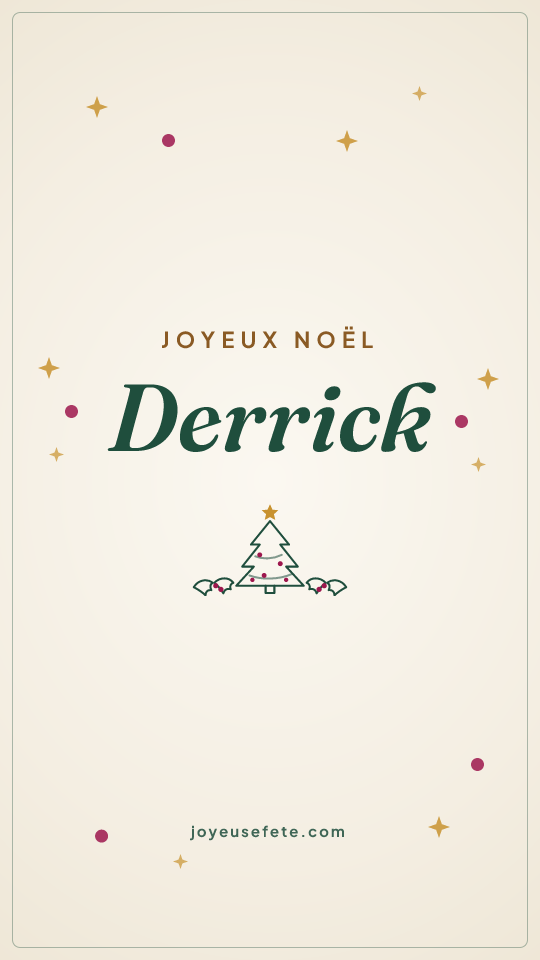 Image « Joyeux Noël Derrick » au format story