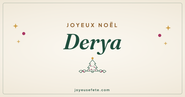 Image « Joyeux Noël Derya » au format large
