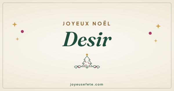 Image « Joyeux Noël Desir » au format large
