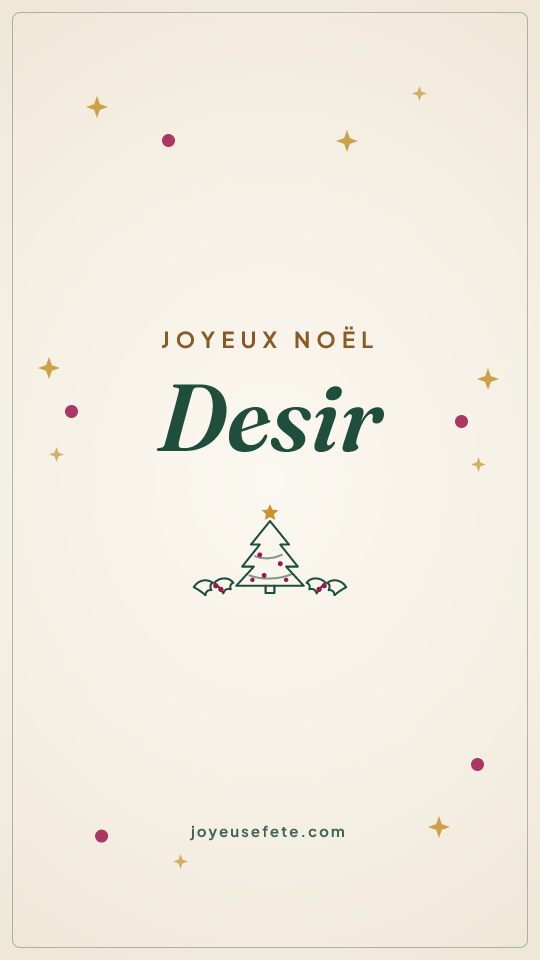 Image « Joyeux Noël Desir » au format story