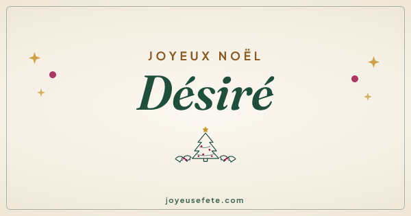 Image « Joyeux Noël Désiré » au format large