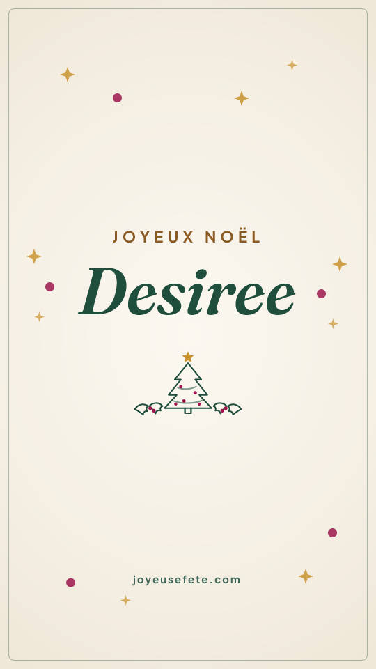 Image « Joyeux Noël Desiree » au format story