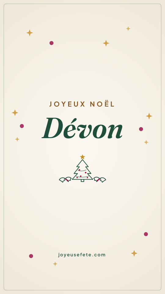 Image « Joyeux Noël Dévon » au format story