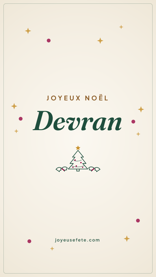 Image « Joyeux Noël Devran » au format story