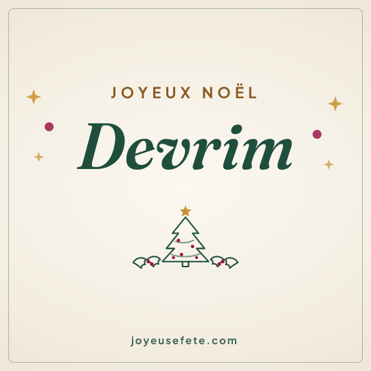 Image carrée « Joyeux Noël Devrim » pour WhatsApp