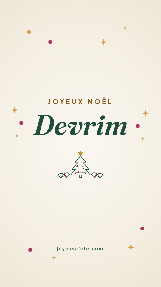 Image « Joyeux Noël Devrim » au format story