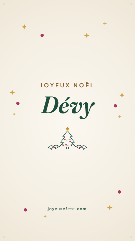 Image « Joyeux Noël Dévy » au format story