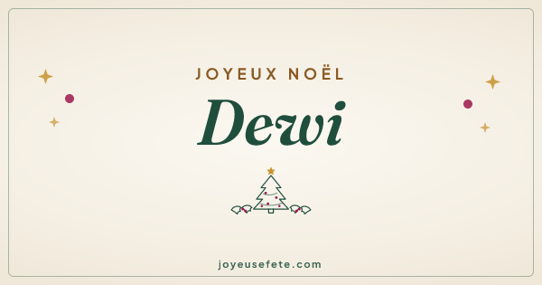 Image « Joyeux Noël Dewi » au format large