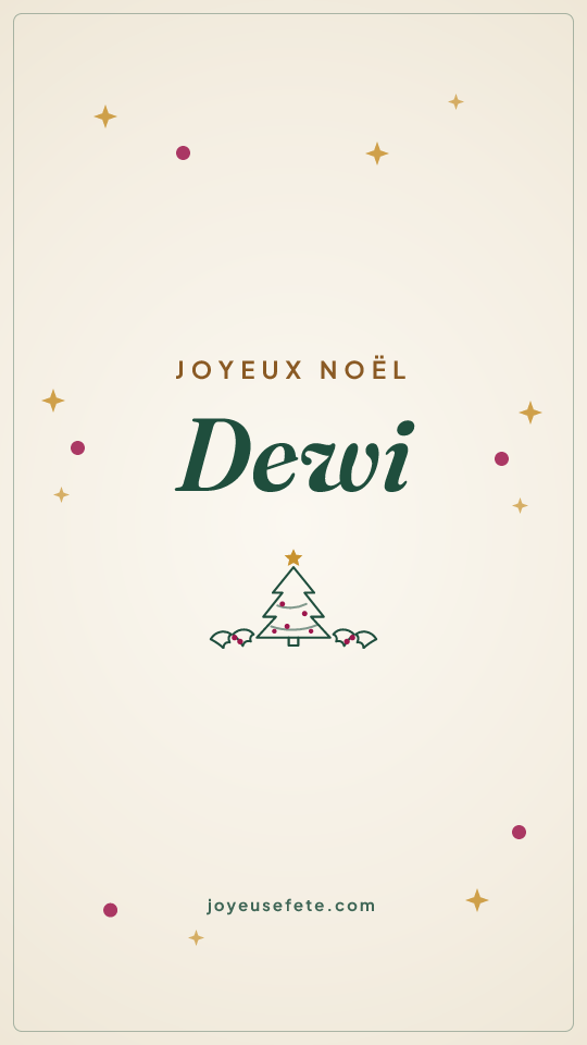 Image « Joyeux Noël Dewi » au format story