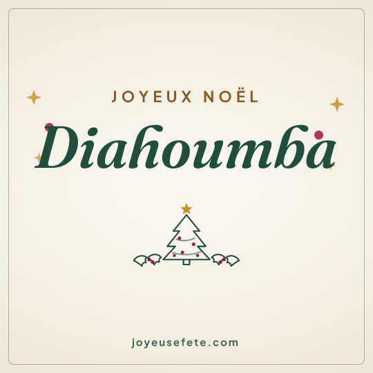Image carrée « Joyeux Noël Diahoumba » pour WhatsApp