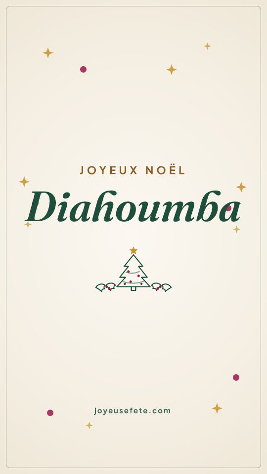 Image « Joyeux Noël Diahoumba » au format story