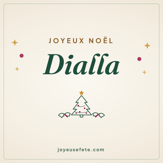 Image carrée « Joyeux Noël Dialla » pour WhatsApp