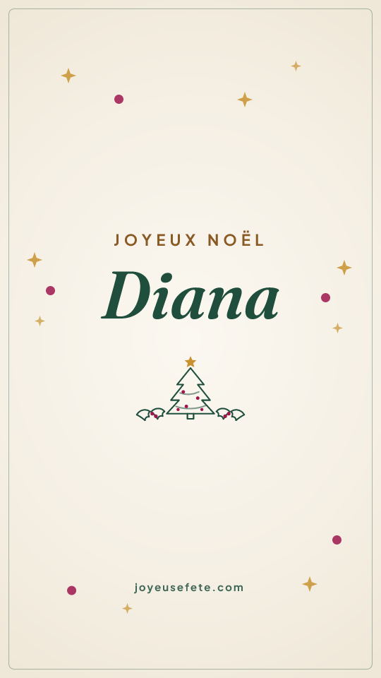 Image « Joyeux Noël Diana » au format story