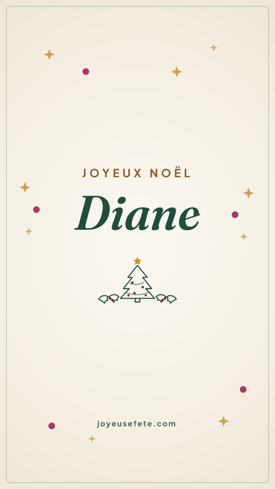 Image « Joyeux Noël Diane » au format story