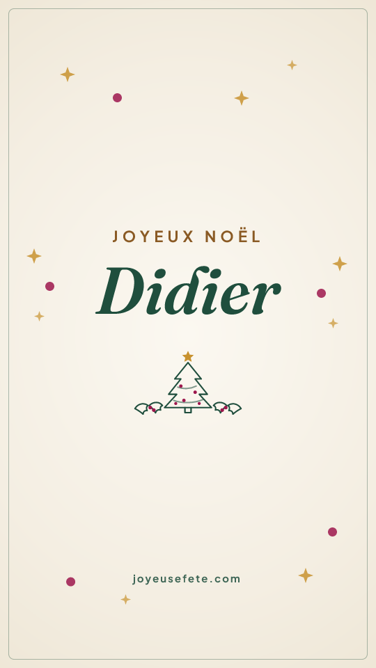 Image « Joyeux Noël Didier » au format story