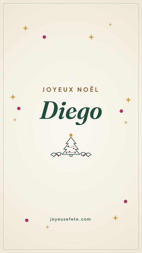 Image « Joyeux Noël Diego » au format story