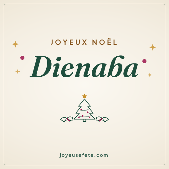 Image carrée « Joyeux Noël Dienaba » pour WhatsApp