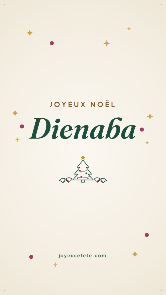 Image « Joyeux Noël Dienaba » au format story