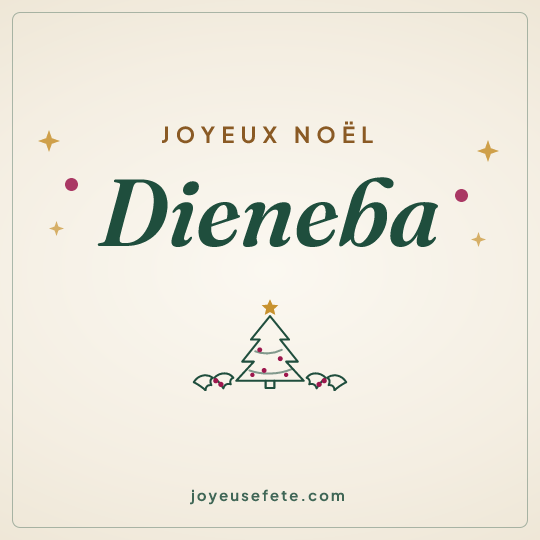Image carrée « Joyeux Noël Dieneba » pour WhatsApp