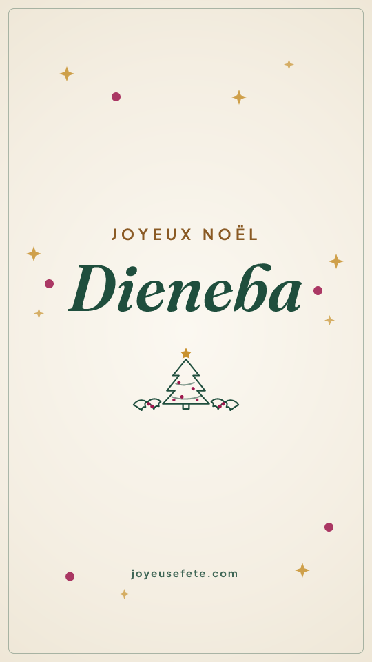 Image « Joyeux Noël Dieneba » au format story