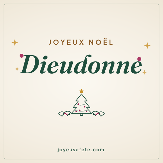 Image carrée « Joyeux Noël Dieudonne » pour WhatsApp