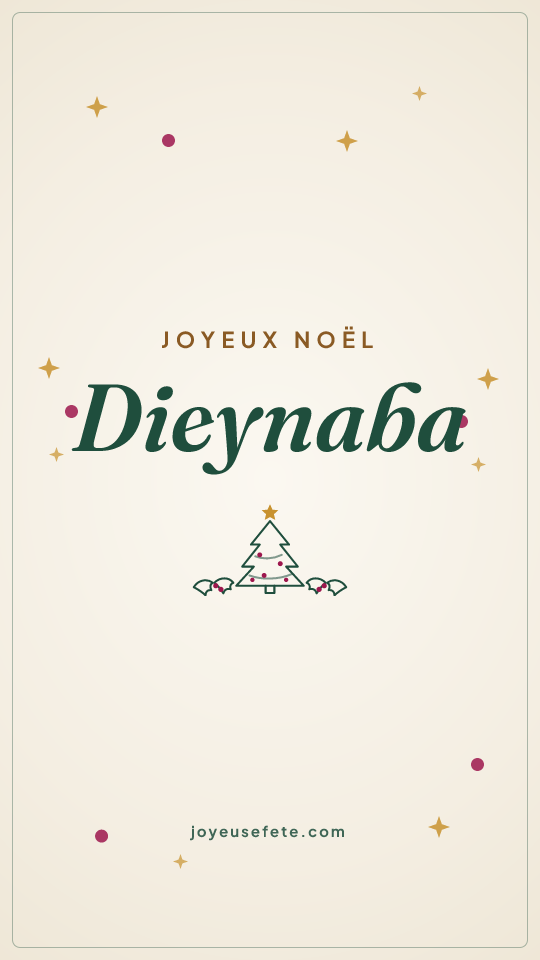 Image « Joyeux Noël Dieynaba » au format story