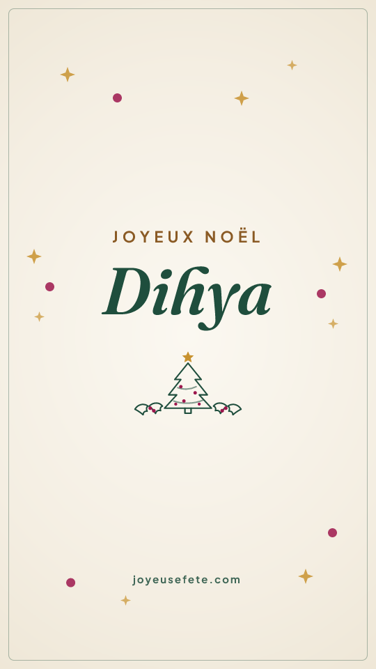 Image « Joyeux Noël Dihya » au format story