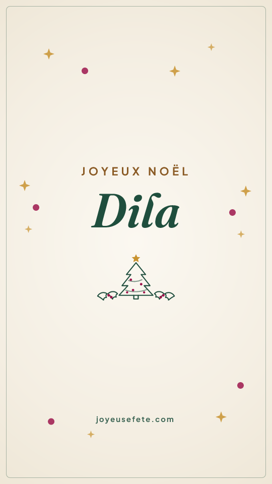 Image « Joyeux Noël Dila » au format story