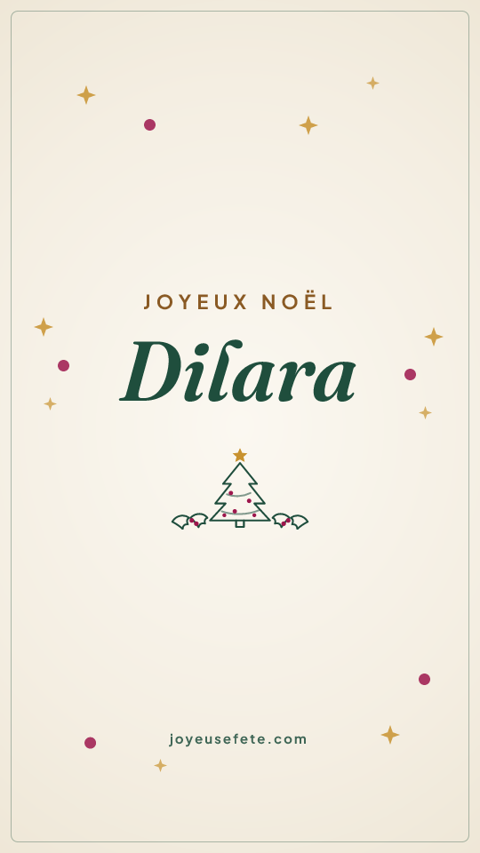 Image « Joyeux Noël Dilara » au format story