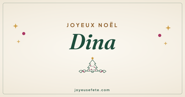 Image « Joyeux Noël Dina » au format large