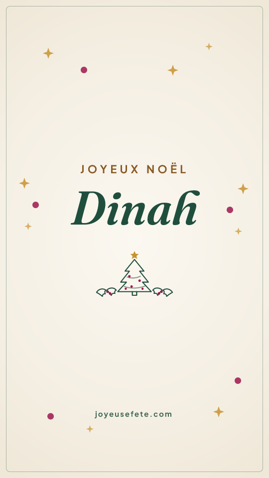 Image « Joyeux Noël Dinah » au format story