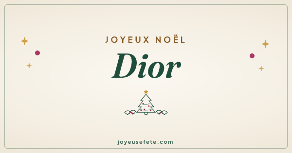 Image « Joyeux Noël Dior » au format large