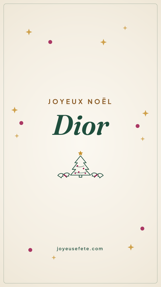 Image « Joyeux Noël Dior » au format story