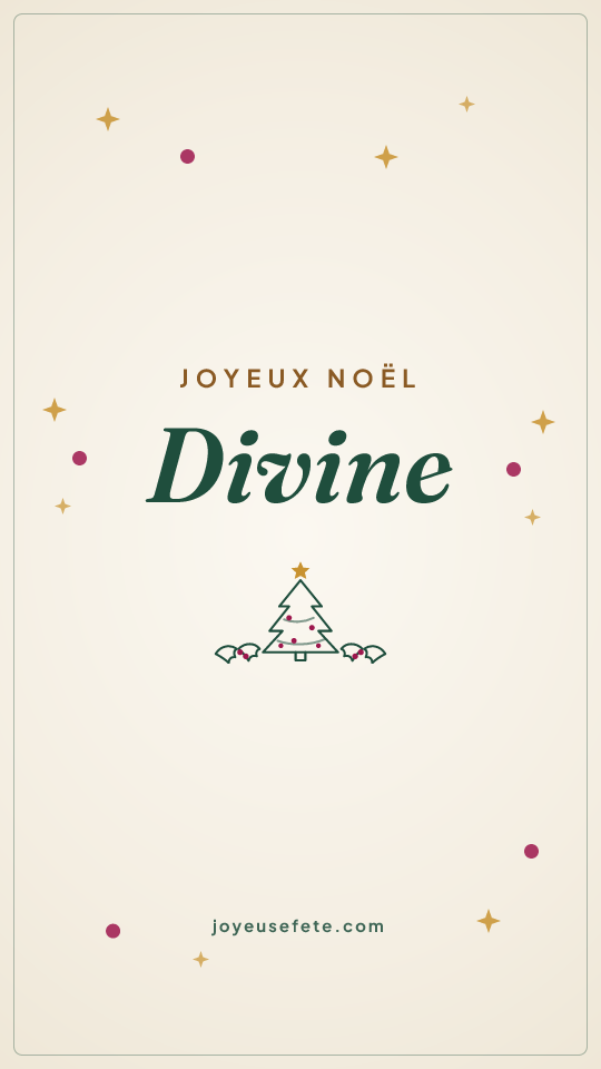 Image « Joyeux Noël Divine » au format story