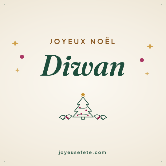 Image carrée « Joyeux Noël Diwan » pour WhatsApp