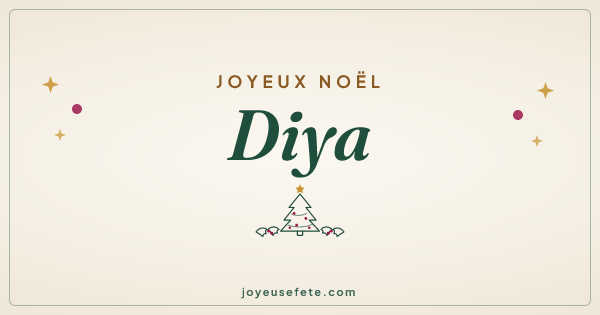 Image « Joyeux Noël Diya » au format large