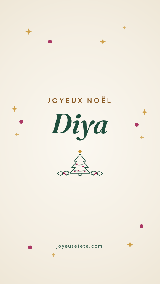 Image « Joyeux Noël Diya » au format story