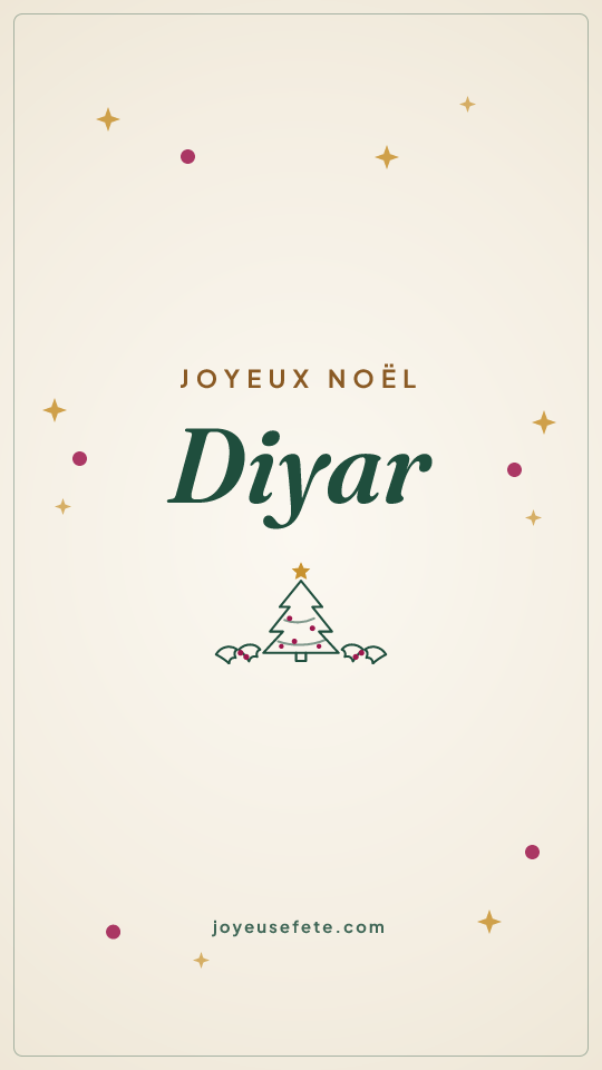 Image « Joyeux Noël Diyar » au format story